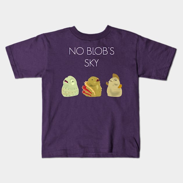 No Blob's Sky Kids T-Shirt by DigitalCleo